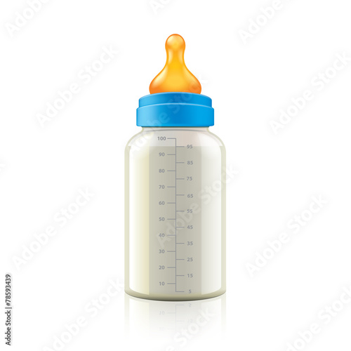 Baby bottle isolated on white vector