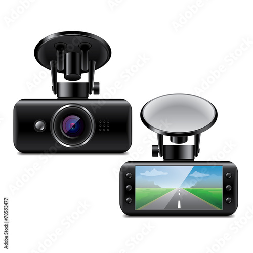 Car DVR isolated on white vector