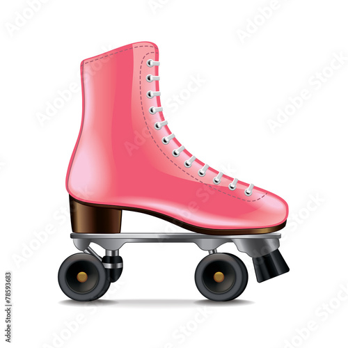 Roller skates isolated on white vector