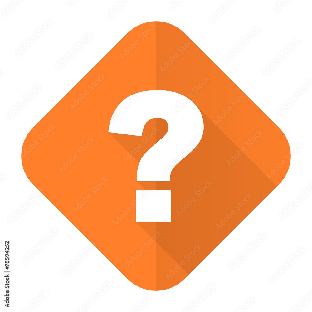 question mark orange flat icon ask sign question mark orange flat icon ask sign