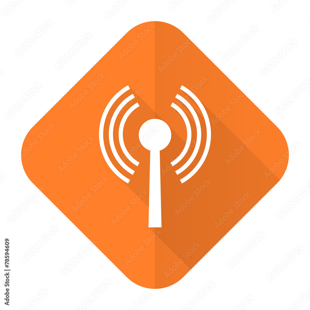 wifi orange flat icon wireless network sign wifi orange flat icon wireless network sign