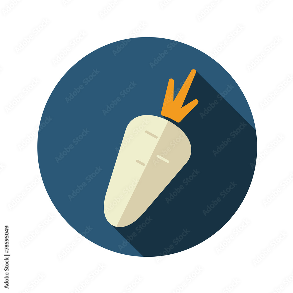 Carrot flat icon with long shadow Carrot flat icon with long shadow