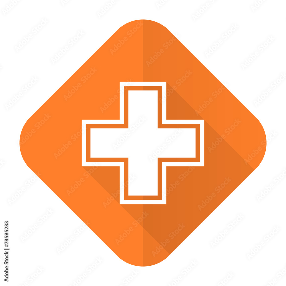 Obraz premium pharmacy orange flat icon