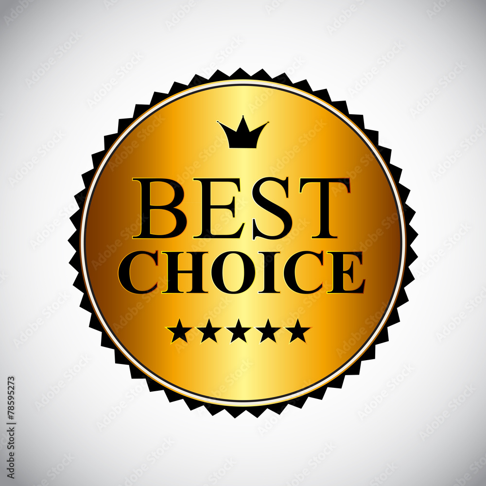 Best Choice Golden Label Vector Illustration Best Choice Golden Label Vector Illustration