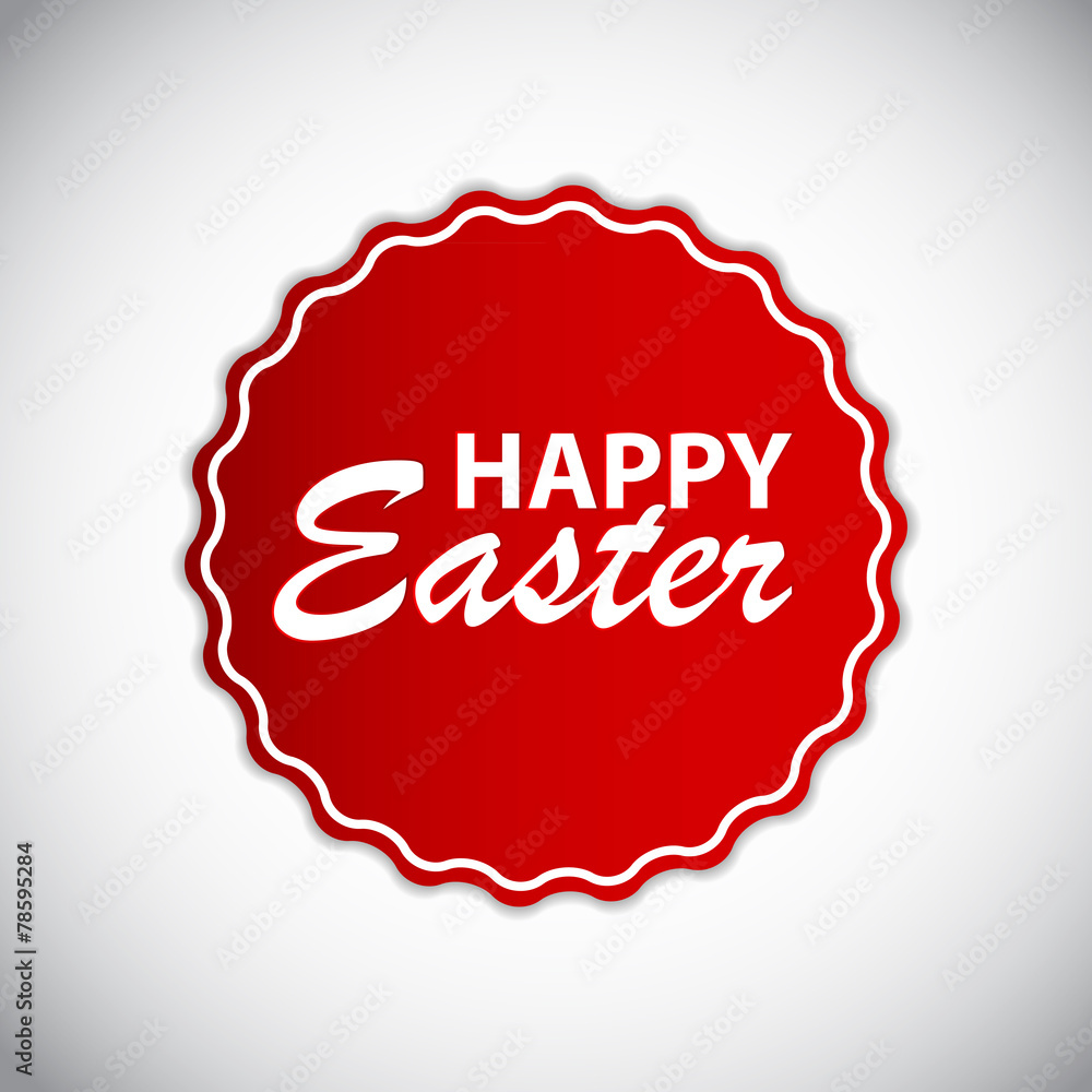 Happy Easter Label Vector Illustration Happy Easter Label Vector Illustration