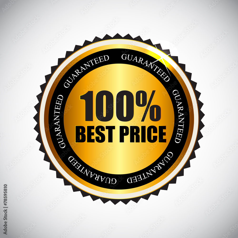 Best Price Golden Label Vector Illustration Best Price Golden Label Vector Illustration