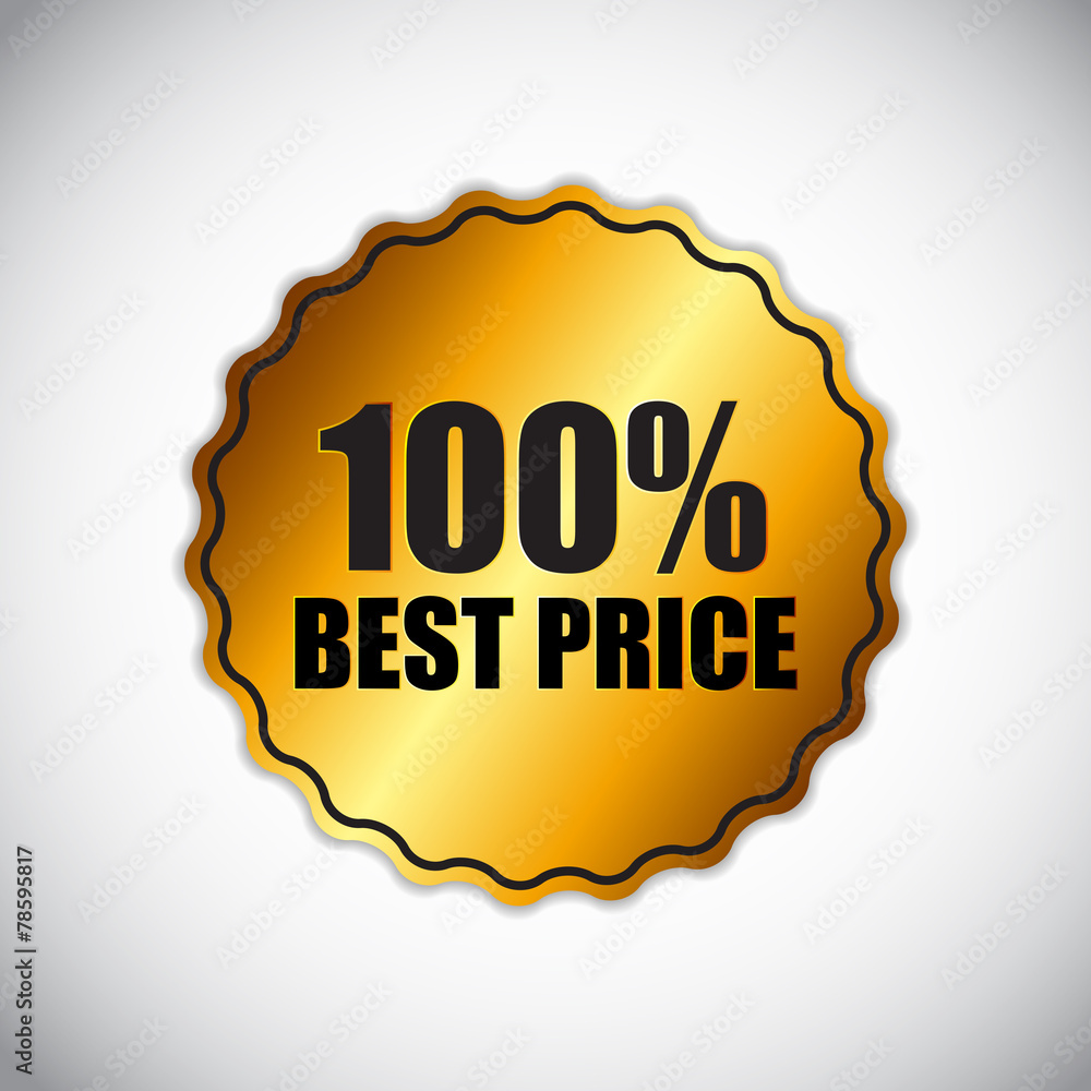 Best Price Golden Label Vector Illustration Best Price Golden Label Vector Illustration