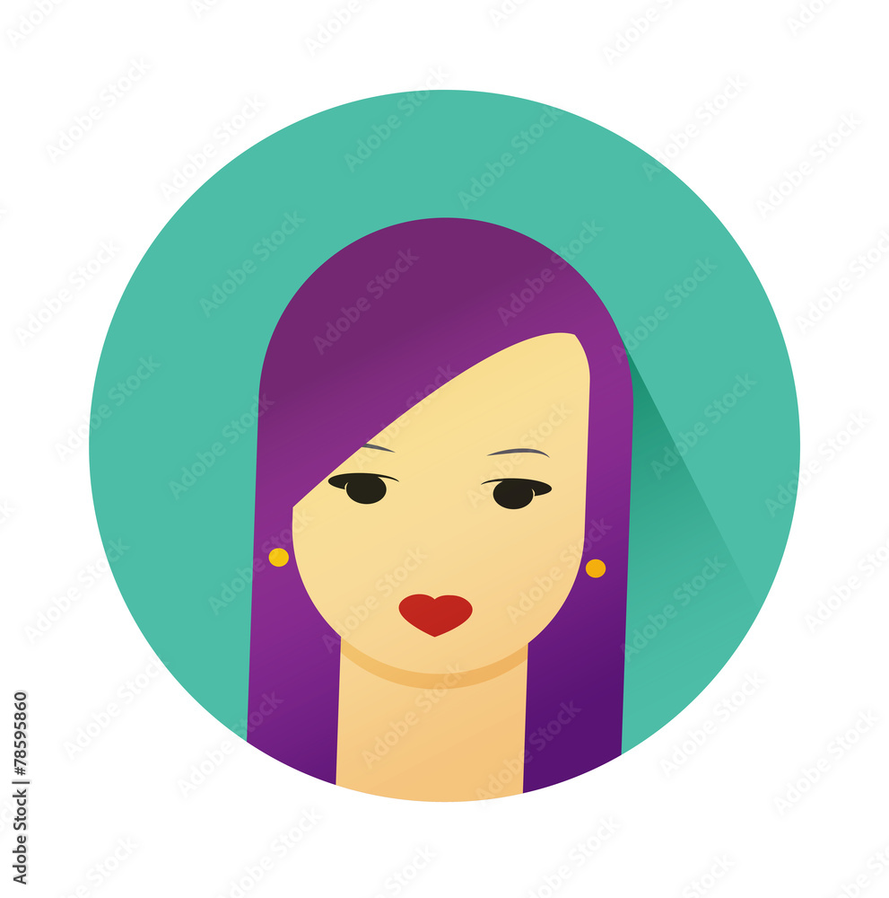 Vector illustration of girl with cute hair style Vector illustration of girl with cute hair style