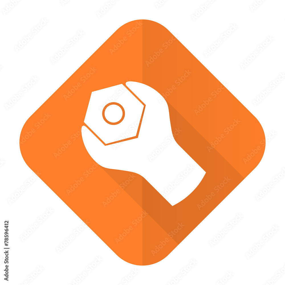tools orange flat icon service sign tools orange flat icon service sign
