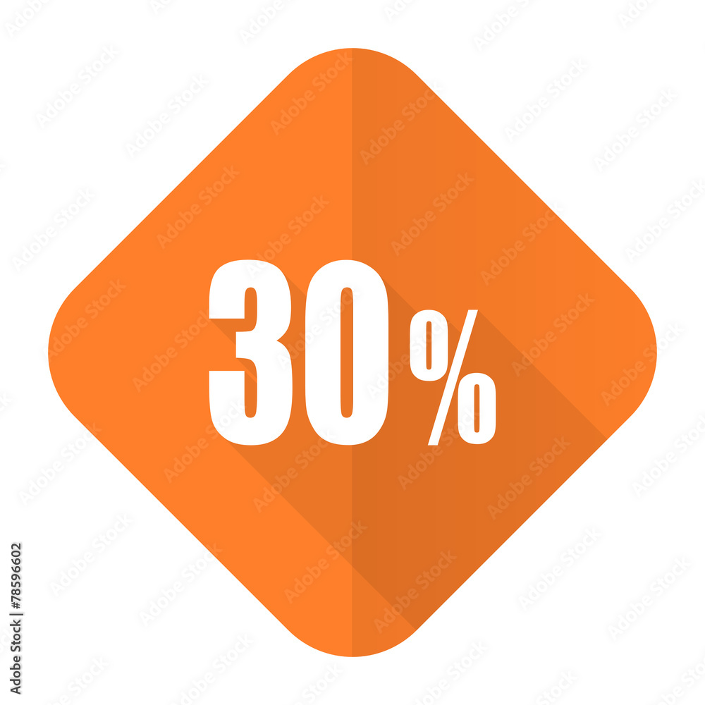 30 percent orange flat icon sale sign 30 percent orange flat icon sale sign