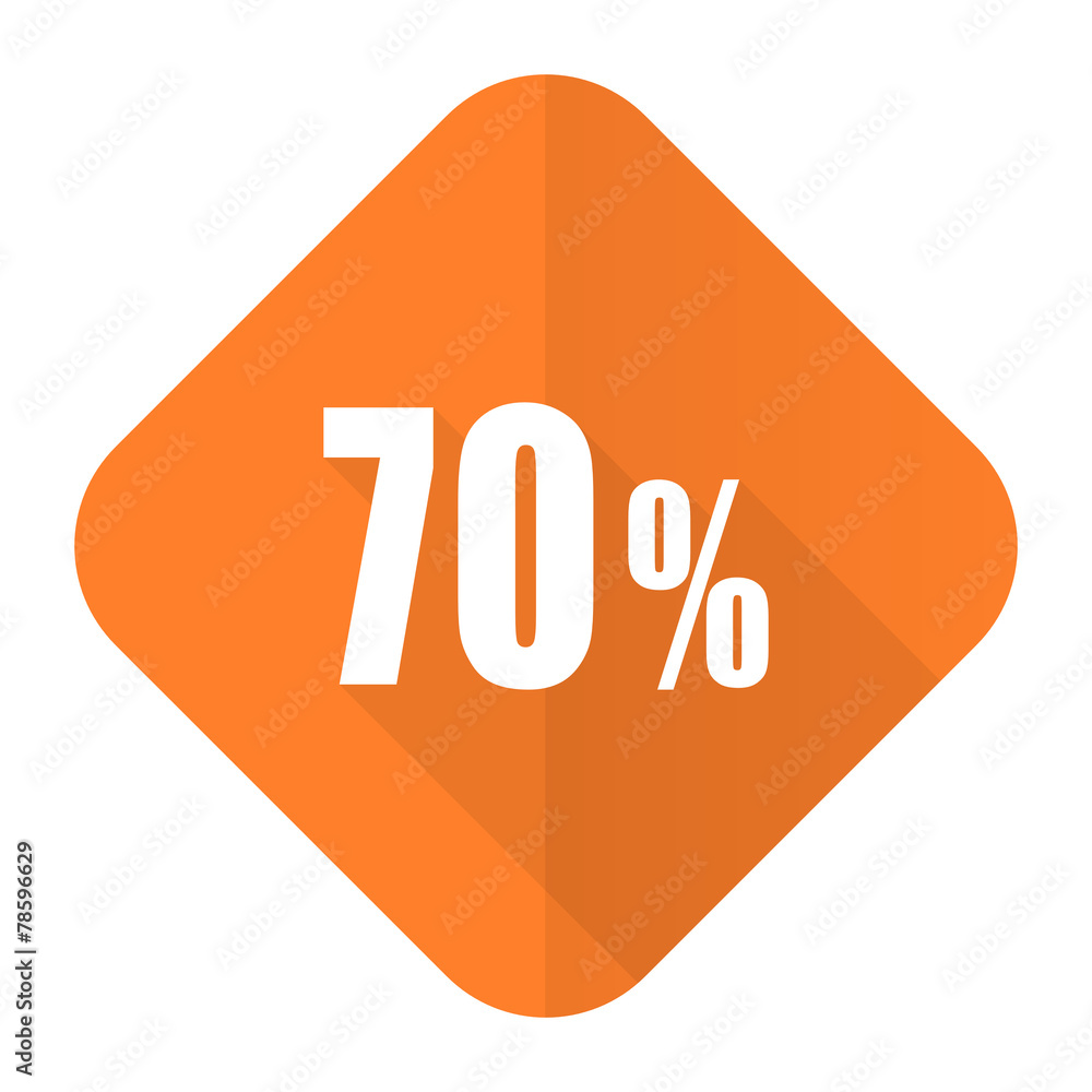 70 percent orange flat icon sale sign 70 percent orange flat icon sale sign