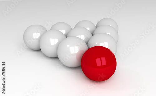 Teamwork Concept with 3d Spheres