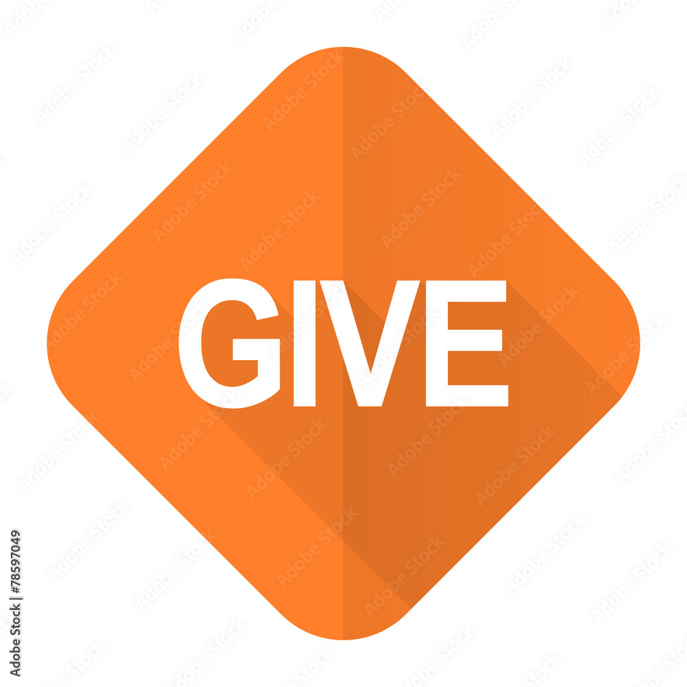give orange flat icon give orange flat icon