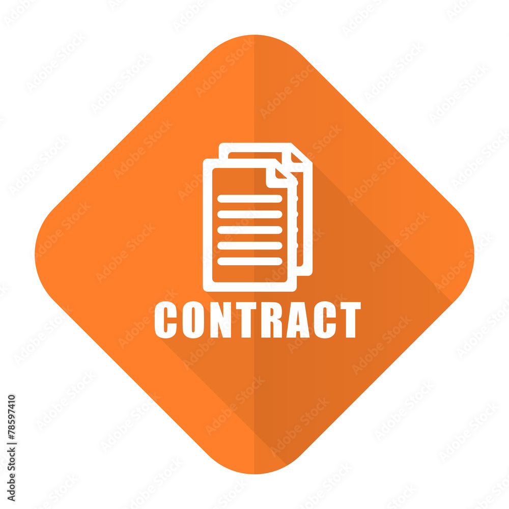 contract orange flat icon contract orange flat icon