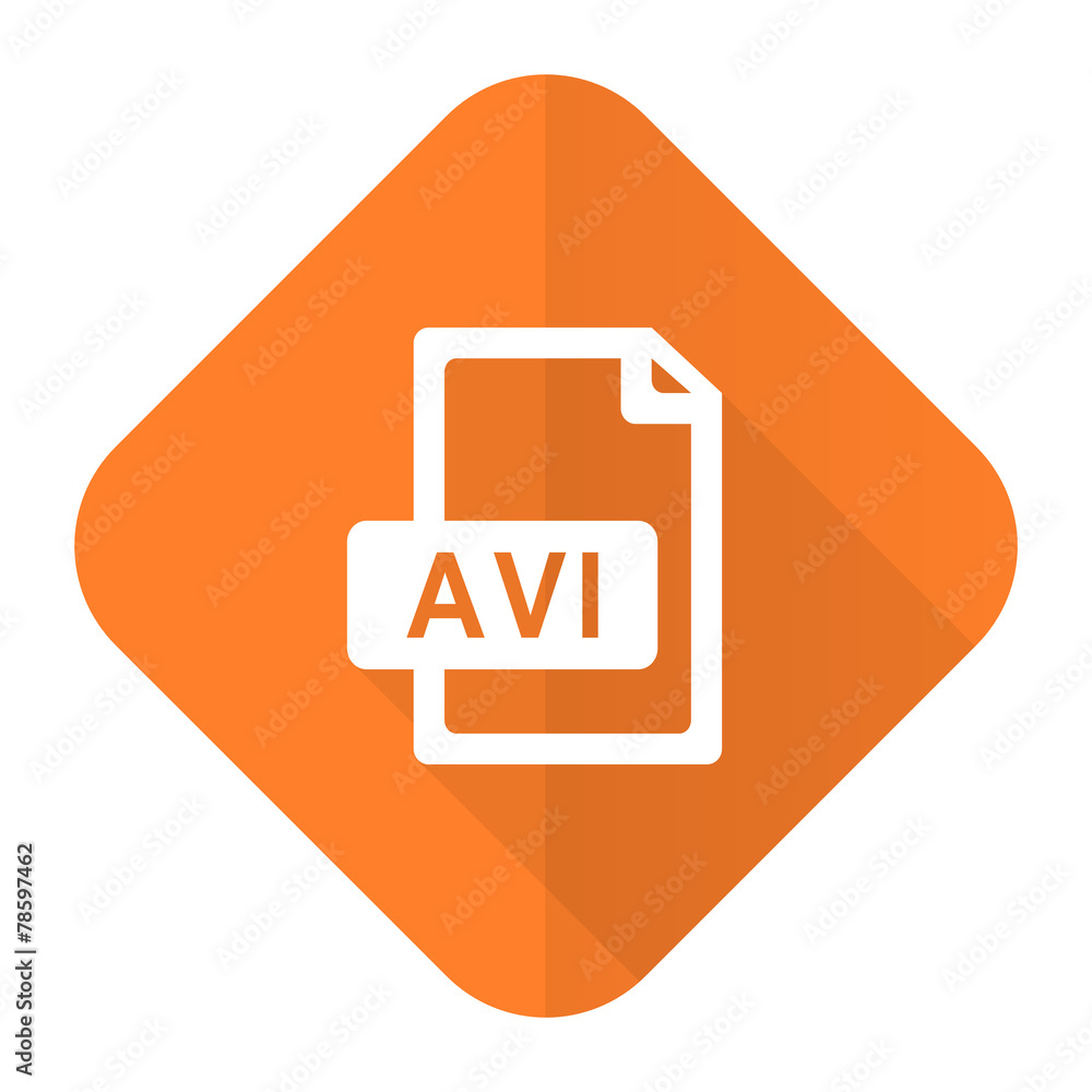 avi file orange flat icon avi file orange flat icon