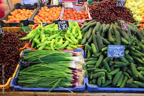 Fresh vegetables in Great Market Hall, Budapest