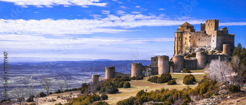impressive medieval Loarre castle, Aragon, Spain photo