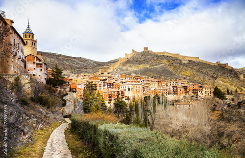 Albarracin  - medieval terracotte village in Aragon, Spain photo