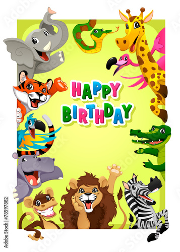 Happy Birthday card with Ju...