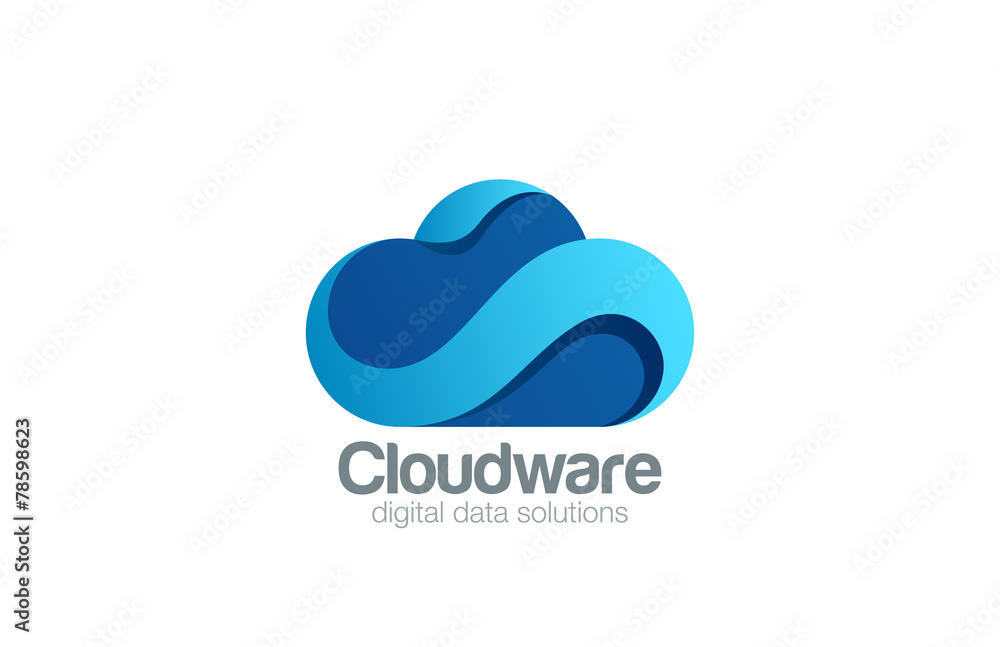 Logo Cloud computing design vector. Data storage icon Logo Cloud computing design vector. Data storage icon