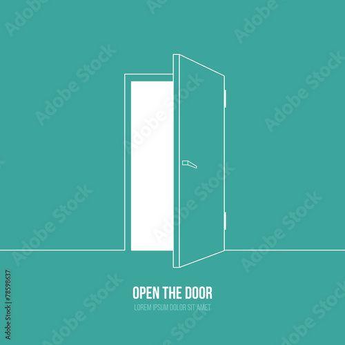 Illustration of open door photo