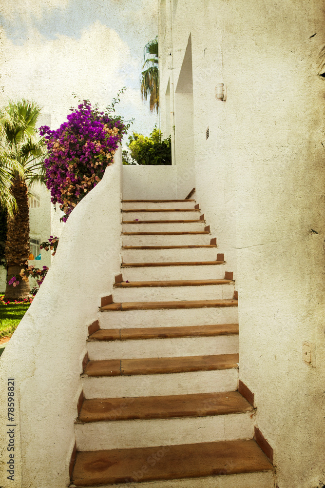 Naklejka premium Stairs - vintage photo