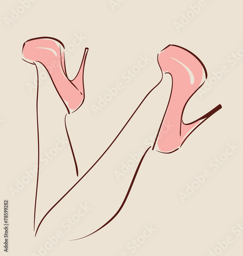 Woman wearing beautiful shoes