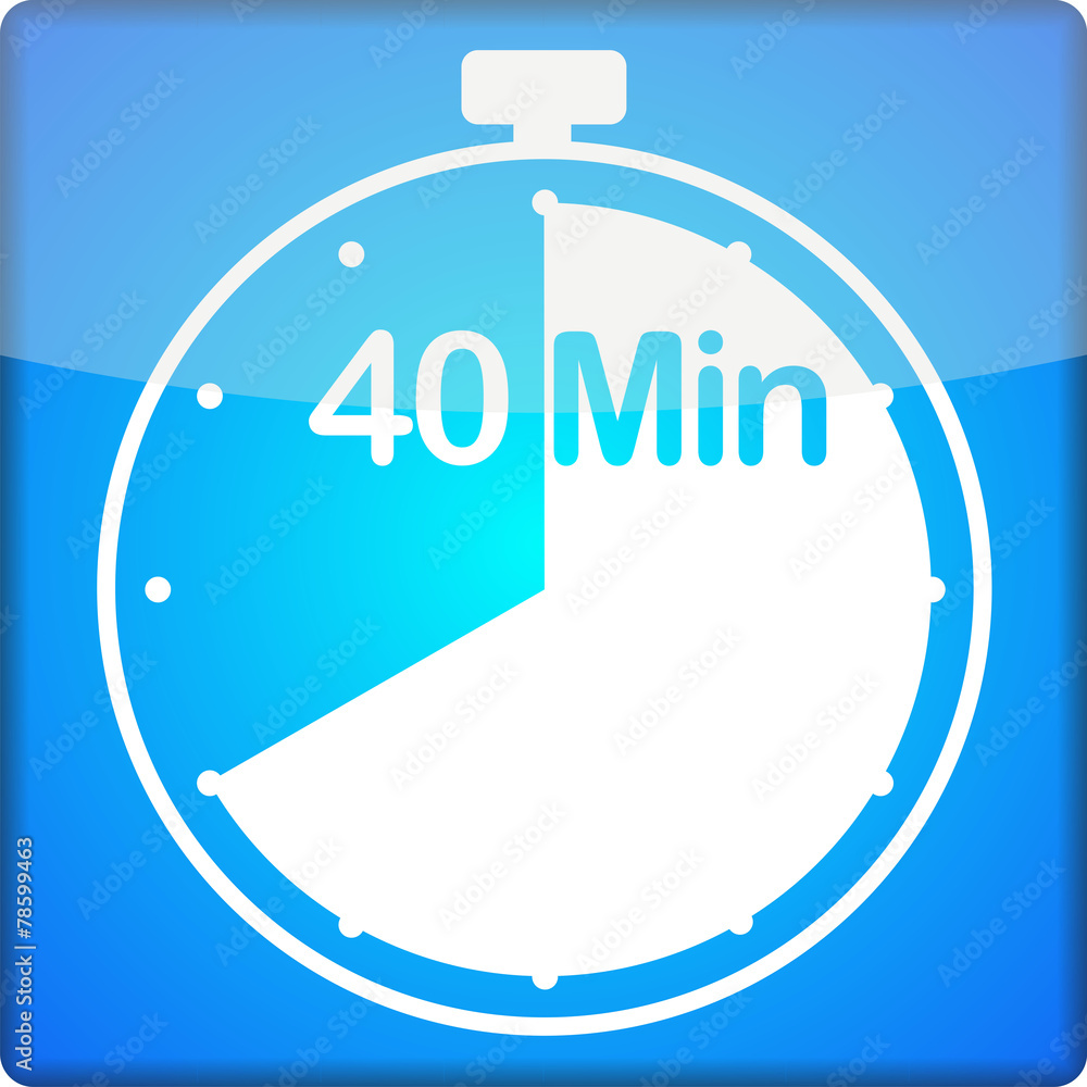 Uhr mit 40 Minuten Stock Illustration | Adobe Stock
