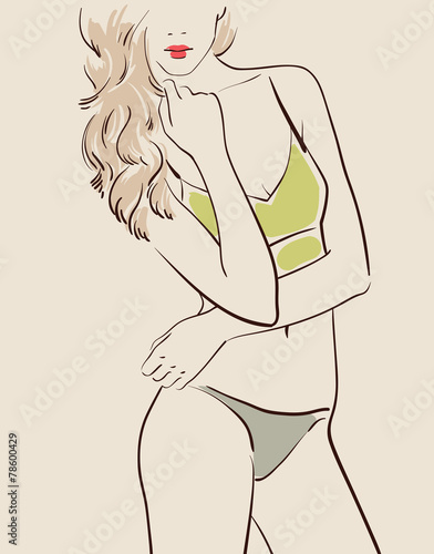 Beautiful woman wearing a swimsuit