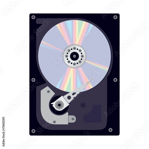 Internal View of the Hard Disk of a Computer.