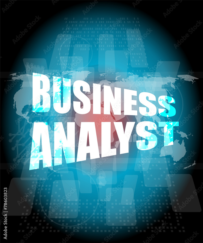 business concept, business analyst digital touch