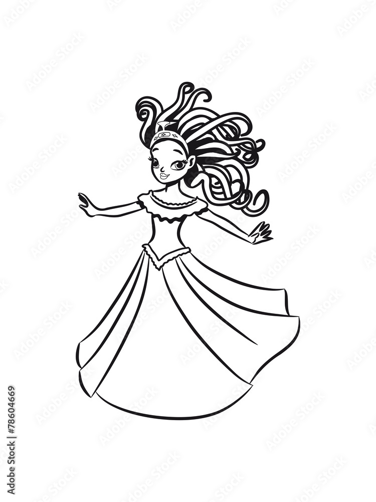 Fototapeta premium Princess Girls love happy