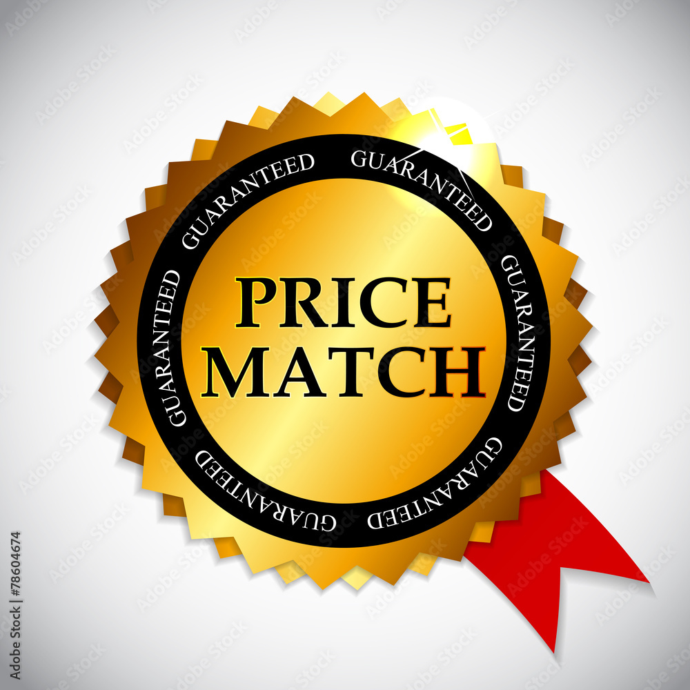 Price Match Label Vector Illustration Price Match Label Vector Illustration