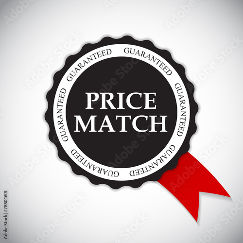 Price Match Label Vector Illustration