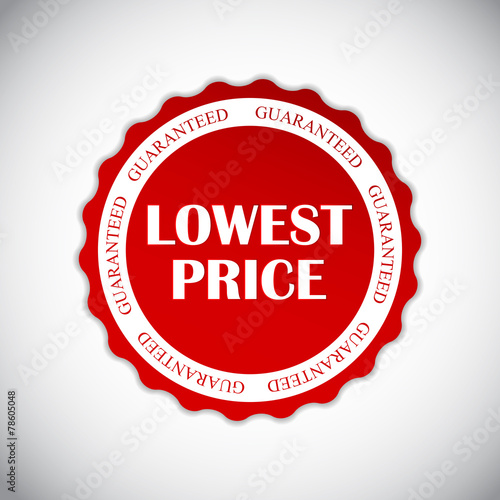 Lowest Price Label Vector Illustration