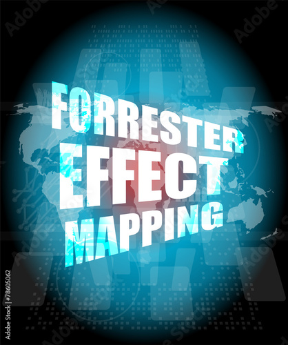 Management concept: forrester effect mapping words photo