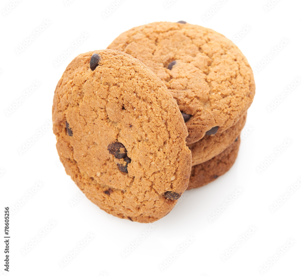 oat cookies on white background oat cookies on white background