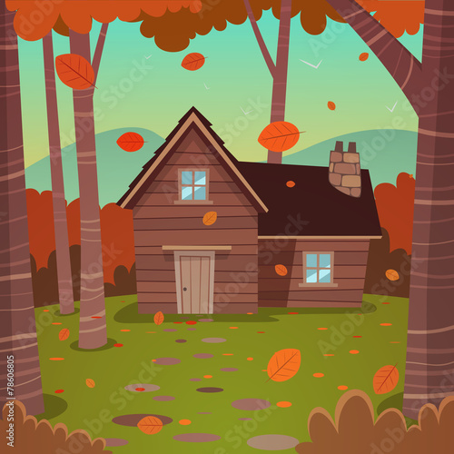 Cabin in woods