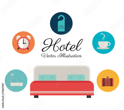 Hotel design, vector illustration.
