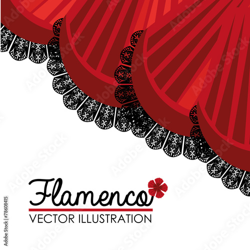 Flamenco design, vector illustration.