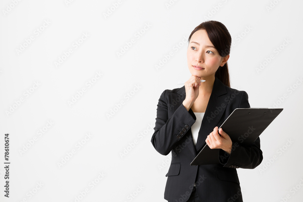 asian businesswoman on white background asian businesswoman on white background