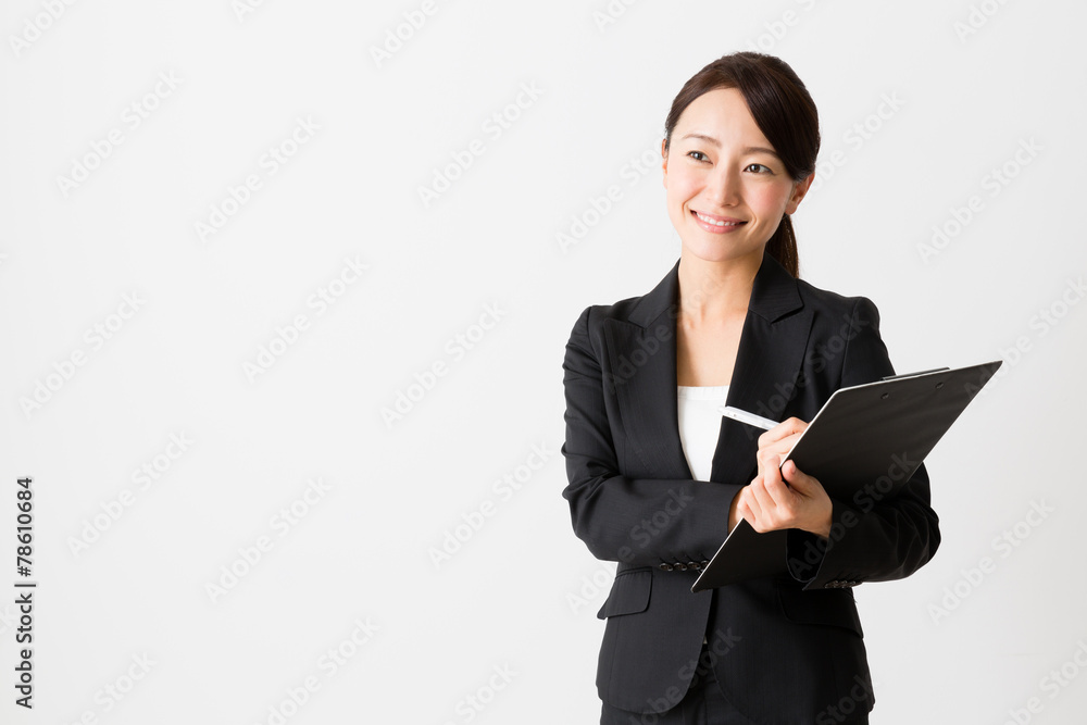 asian businesswoman on white background asian businesswoman on white background