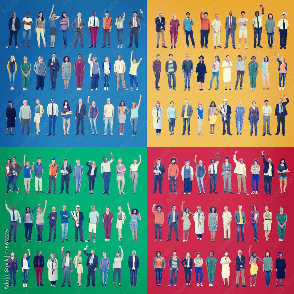 Jobs People Diversity Work Multiethnic Group Concept Jobs People Diversity Work Multiethnic Group Concept