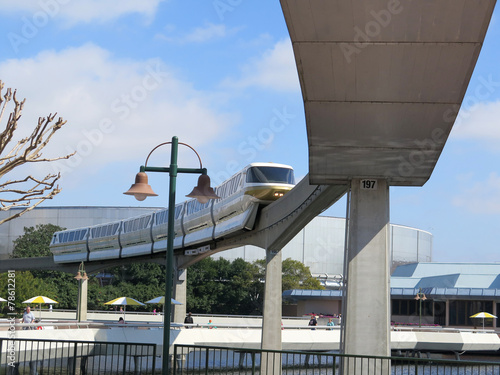 Картината върху платно High speed monorail train closeup