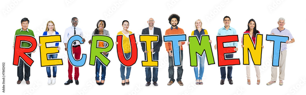 Multiethnic Group People Recruitment Hiring Concept Multiethnic Group People Recruitment Hiring Concept