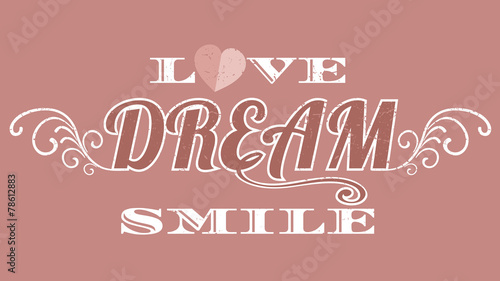 Love dream girl typography, t-shirt graphics, vector format eps1