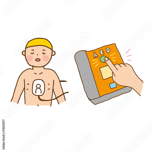 こども　AED　イラスト