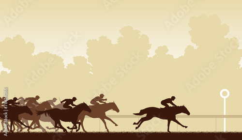 Fotografie, Tablou Horse race