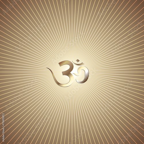Vector abstract golden background with rays