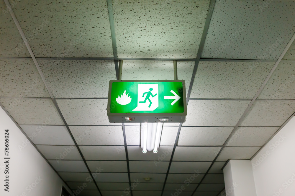 Fire exit light sign